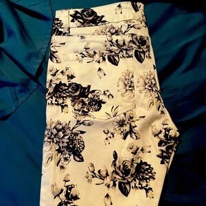 WHBM Floral jeans